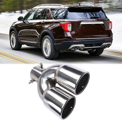For Ford Explorer ST Rear Car Dual Exhaust Pipe Tail Muffler Tip Throat Tailpipe Foto 1 de 4