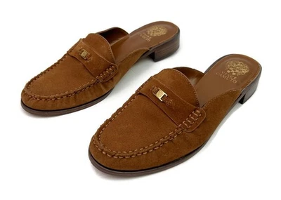 Mula de gamuza sin cordones Vince Camuto Cobby en azúcar quemada Verona marrón para mujer 8 Foto 1 de 4