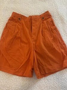 Liz Claiborne Lizsport Women's Mom Shorts High Waisted w/Pockets Size 12 Orange - Picture 1 of 6
