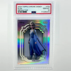 2024 TOPPS CHROME DISNEY REFRACTOR #153 ELSA PSA 10 - Picture 1 of 3