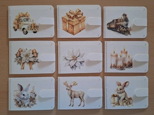 3D Geldgeschenk-Grusskarte °Weihnachtsmotive° Weihnachtskarte Weihnachten NEU - Bild 1 von 11