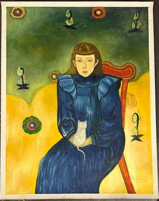 Reproducción pintada a mano de "Retrato de Vaite Goupil" sobre papel lienzo 35x27. Foto 1 de 2