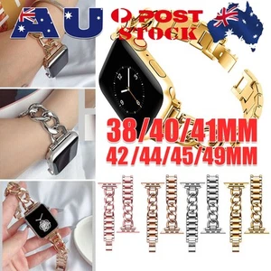 Metal Strap Band For Apple Watch Series 8 7 6 5 4 3 2 1 Women Stainless Steel B - Picture 1 of 16