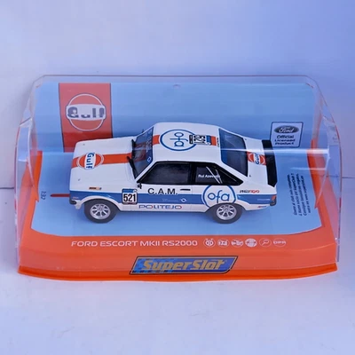 Scalextric Superslot H4150 Ford Escort MKII RS2000 - Gulf Livery Slot Car. Foto 1 de 4