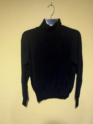 Свитер Sutton Studio шерсть мериноса водолазка Bloomingdales L черный - Изображение 1 из 4