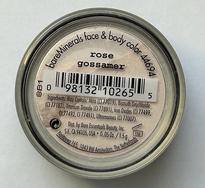 bareMinerals Loose Minerals Face & Body Color .05oz/1.5g ROSE GOSSAMER Sealed - Image 1 of 2