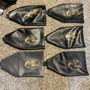 6 Vintage Bass Pro Shops Fishing Reel Covers - Picture 1 of 11