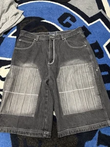 Vintage PJ Mark Shorts Men 40 Y2K Baggy Jorts Skate Cyber Faded Hip Hop Rap Wide - Picture 1 of 9