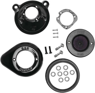 S&S Air Stinger Stealth Air Cleaner Kit - Gloss Black Motorcycle 170-0726A - Image 1 of 4