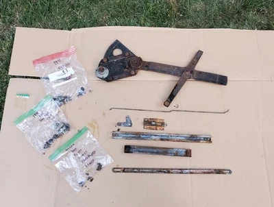 1941 Cadillac RH Passenger Front Window Regulator Channel Lock Etc - Image 1 of 4