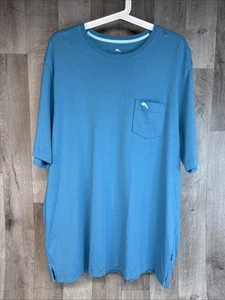 Tommy Bahama 100% Pima Cotton Pocket Tee - Aqua Mist Men's Medium - Picture 1 of 10