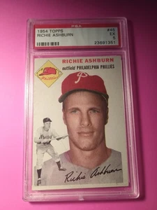1954 Topps #45 Richie Ashburn HOF PSA 5 EX - Bild 1 von 4
