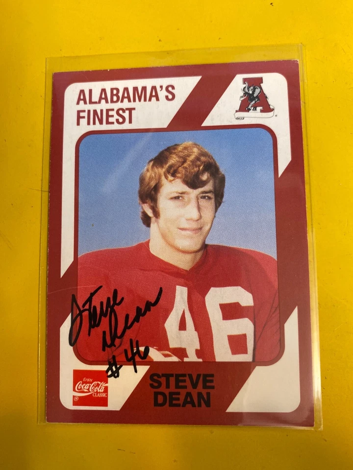 RS10262 1989 Alabama Coke 580 #450 Steve Dean  HAND SIGNED AUTOGRAPH - Image 1 of 1