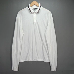 Gucci Polo Shirt Blouse Top White Long Sleeve Minimalist Designer Classic Size L - Picture 1 of 8