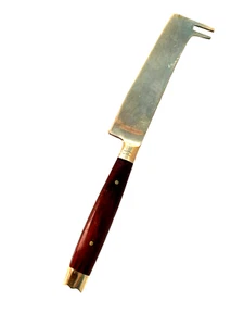 Vintage SBF Siam Thailand Cheese Knife Fork Teak Wood Handle - Picture 1 of 4