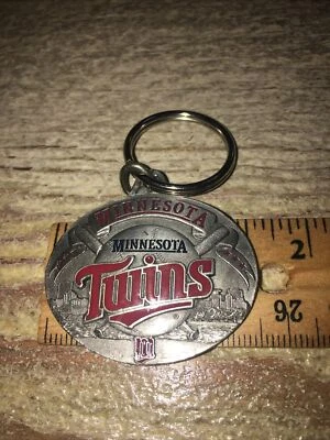 Minnesota Twins MLB PEWTER Enamel Jet Fob Keychain Siskiyou 1996 - Image 1 of 2
