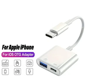 2 in 1 auf USB 3.0 OTG Adapter für iPhone/Type-C Connect USB Flash Drive,Kamera - Photo 1/22