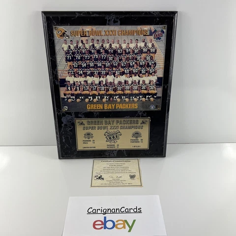 1997 Super Bowl XXXI Championship Green Bay Packers Photograph Plaque With COA Cover