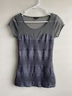 Guess gray mesh top size S lace