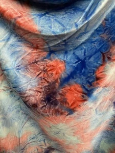 New Tie Dye Velvet Sapphire Combo 420gsm & 4-way Stretch Velvet 58/60” - Picture 1 of 12