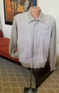 Vintage Arrow Brand 1980s Suede Sweater Jacket Size L - Picture 1 of 5
