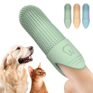Pet Toothbrush Finger Toothbrush Silicone Toothbrush Pet Tooth Dog Dental care - Picture 1 of 20