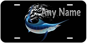 Blue Marlin Any Name Personalized Novelty Car License Plate - Picture 1 of 5