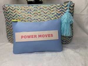 2 BRAND NEW ASSORTED COSMETIC BAGS (POWER MOVES) - Picture 1 of 3