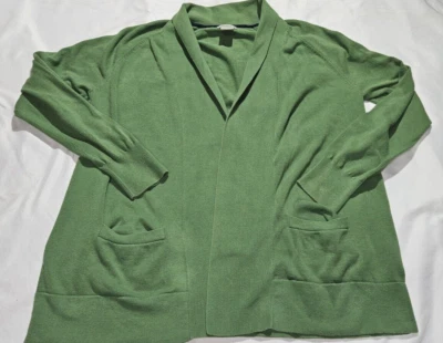 LL Bean cardigan sweater Vintage V Neck men medium  Knit Cotton Grandpa - Image 1 of 4