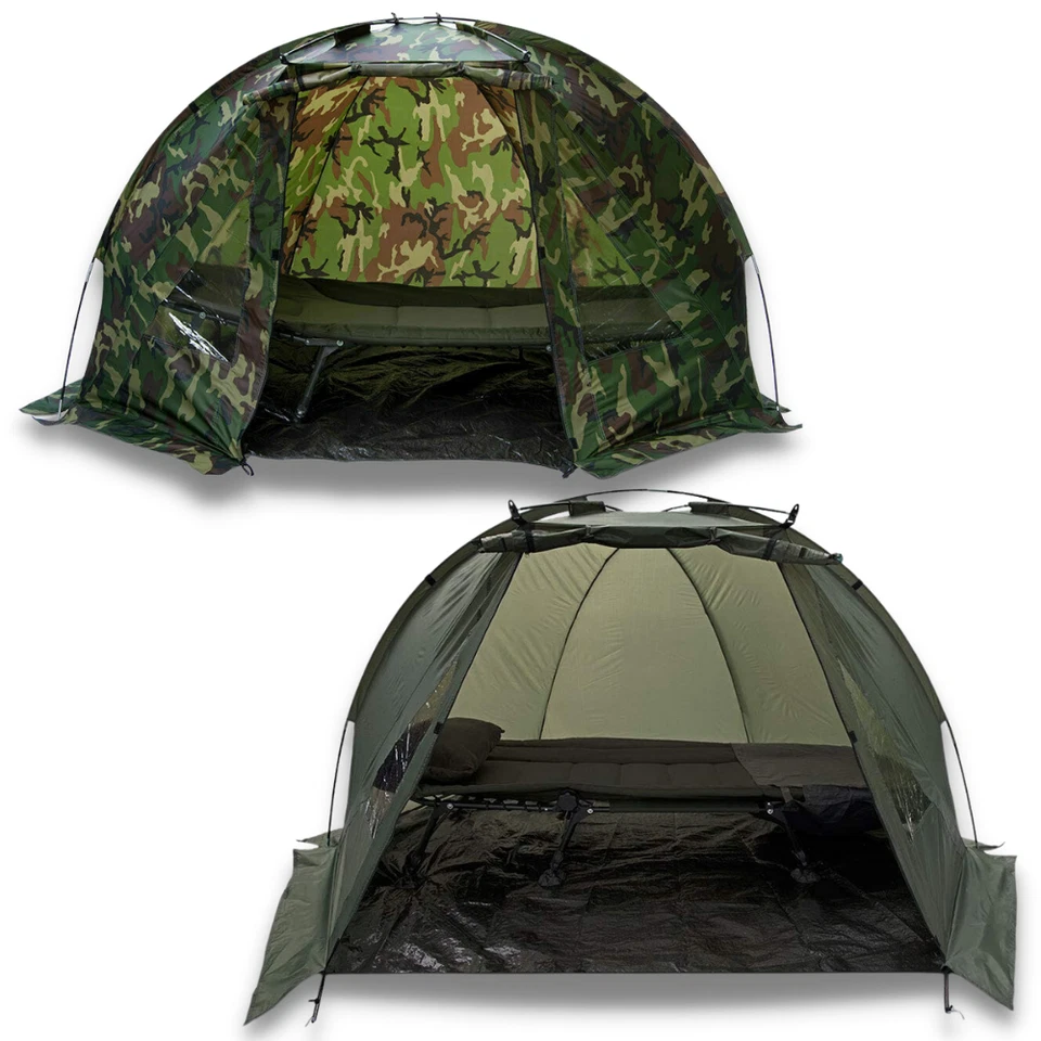 Carp Fishing Bivvy Day Shelter Tent 1-2 Man Fishing Bivvy Fits Carp Bedchair  - Image 1 of 1