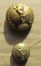 Military Buttons x2 used Ww2 era British Army Royal Corps of Signals