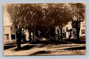 SHELBURNE FALLS MA OLD HOMES ON HIGH STREET REAL PHOTO POSTCARD (H-40) - Picture 1 of 2