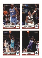 2004-05 Bazooka 4-on-1 Stickers #49 Voshon Lenard/Doug Christie/Armstrong/Ford