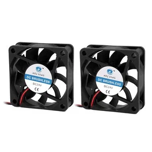 2Stk 60x60x15mm DC 24V 0.08A 3500RPM 14.5CFM 30dBA Schwarz Kühler Ventilator - Bild 1 von 3