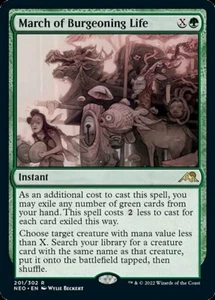 March of Burgeoning Life x1 1x FOIL Kamigawa: Neon Dynasty NM MTG - Picture 1 of 1