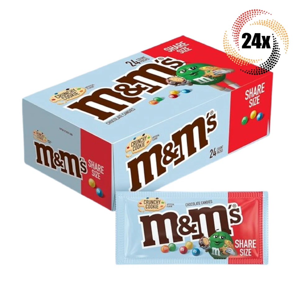 M&M'S CRUNCHY COOKIE Milk Chocolate Candy Candies M&MS 2.83 oz Bag - SHARE SIZE