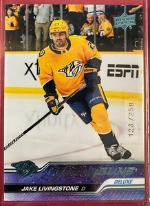 JAKE LIVINGSTONE 2023-24 UPPER DECK SERIES 1 YOUNG GUNS DELUXE SP #123/250 #245