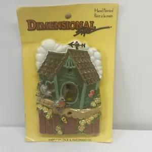Cubierta de placa de interruptor de luz de resina tridimensional American Tack & Hardware Bird House - Imagen 1 de 5