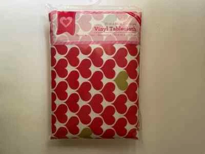 Rectangle 60 Inch x 84 Inch Multi Hearts Metallic Vinyl Tablecloth - Image 1 of 2