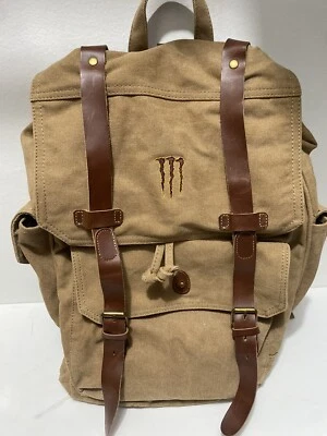 JAVA Monster Heavy Duty Canvas Backpack w/Leather Straps *RARE* - Image 1 of 4