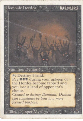 Demonic Hordes Revised Magic the Gathering MTG black x1 - Image 1 of 2