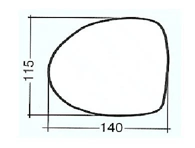 Piastra Specchio Destro-convessa-termica Renault Thalia II (lu1/2 )