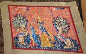Royal Paris Completed Needlepoint Dame a La Licorne A Mon Sole Desir 32 X 43" - Picture 1 of 4