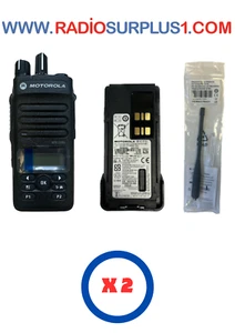 2 x Radio UHF Motorola XPR3500E AAH02RDH9VA1AN, antena Stub y batería - Imagen 1 de 4