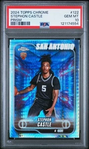 💎2024-25 Topps Chrome - Stephon Castle #122 Prism Refractor (RC) PSA 10💎 - Bild 1 von 3