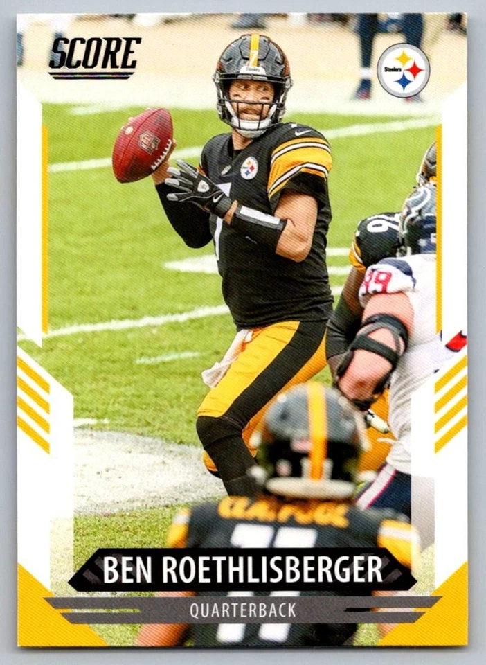 2021 Score Gold Ben Roethlisberger Pittsburgh Steelers #112 - Image 1 of 2