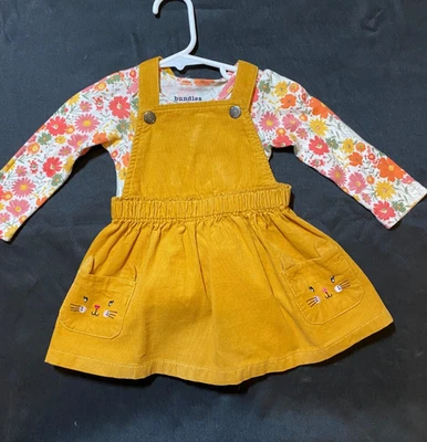 Girls Size 12 Months Corduroy Jumper and Shirt (no brand for Jumper) - Image 1 of 2