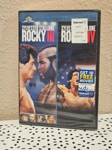 Sylvester Stallone Double Feature - Rocky III & IV [DVD] MGM  NEW SEALED - Picture 1 of 2