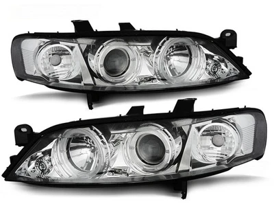 Faros Angel Eyes Para Opel Vectra B Facelift Año 99-02 Cromo - Imagen 1 de 2