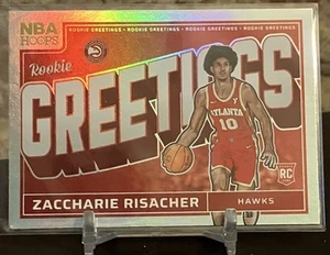 2024-25 Panini NBA Hoops Zaccharie Risacher Holo Foil Rookie Greetings RC #15 - Bild 1 von 2